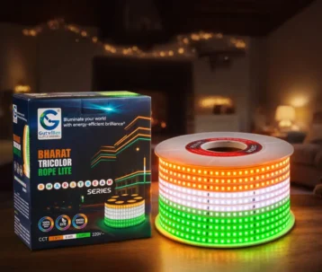 Bharat Beam Series Tricolor Rope Light 18 Mtr