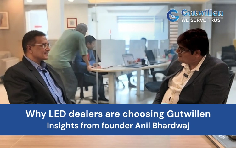 Anil Bhardwaj and Partho Mondal discussing LED dealership opportunities in India