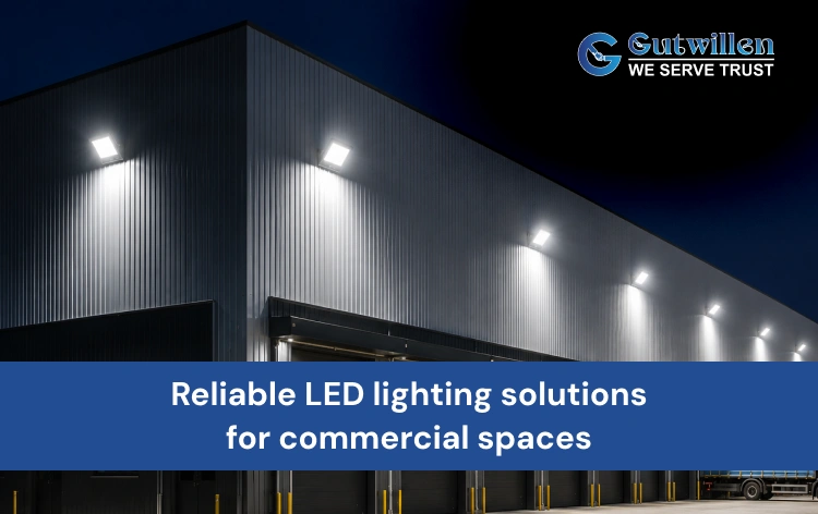 LED panel lights and high bay lights used in commercial building