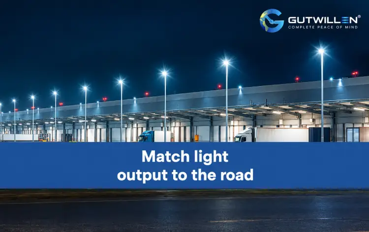LED street light wattage and lumen options for road lighting